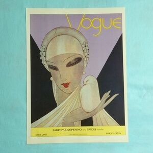 VOGUE ART PRINT EARLY PARIS OPENINGS AND BRIDES NUMBER APRIL 1 1927